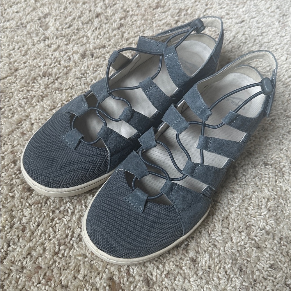 Dansko Riona Suede Slip On Sandals Sandals